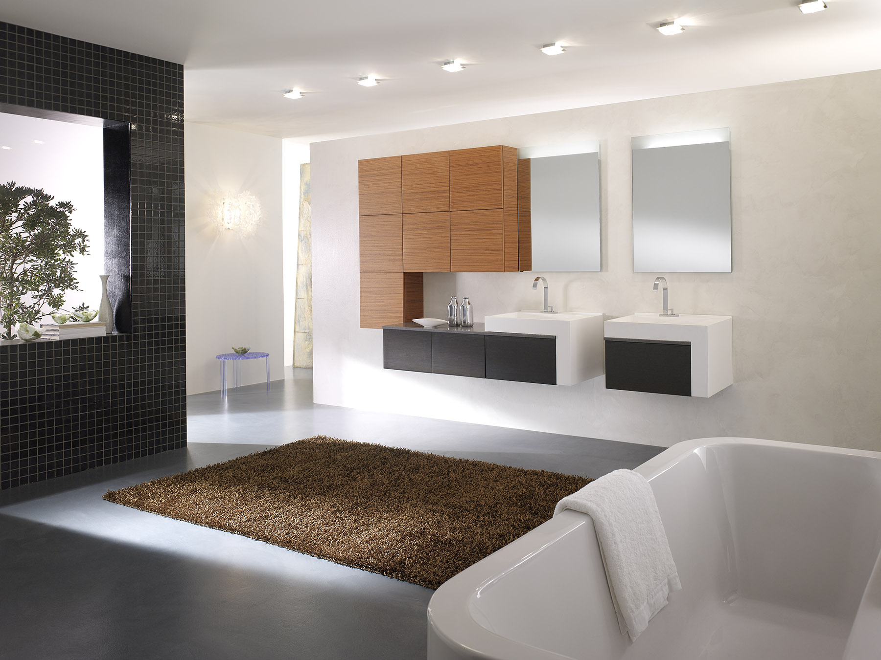 Meuble salle de bain blanc design: meuble sous vasque salle bain ...