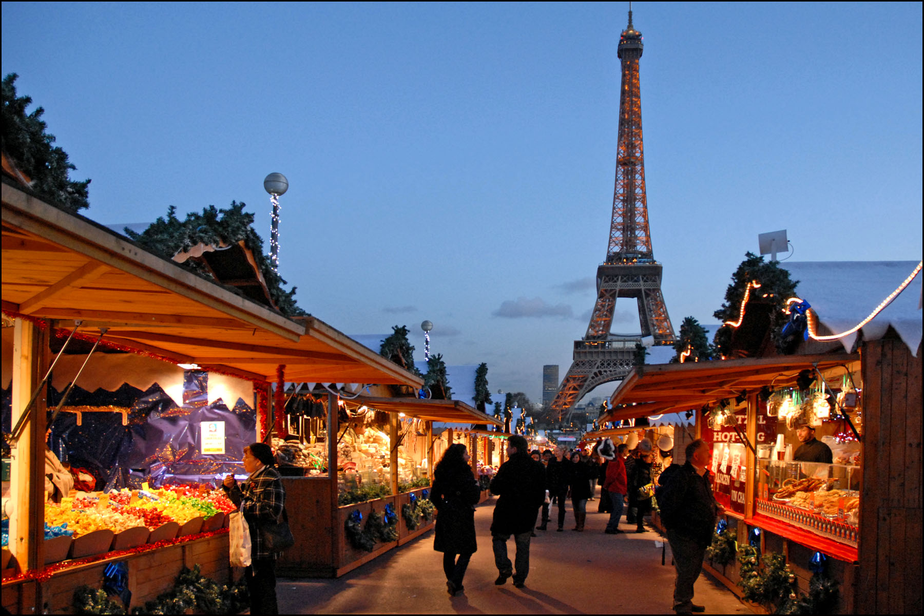 Paris en hiver offre de nouvelles saveur comme sur le marché du Trocadéro