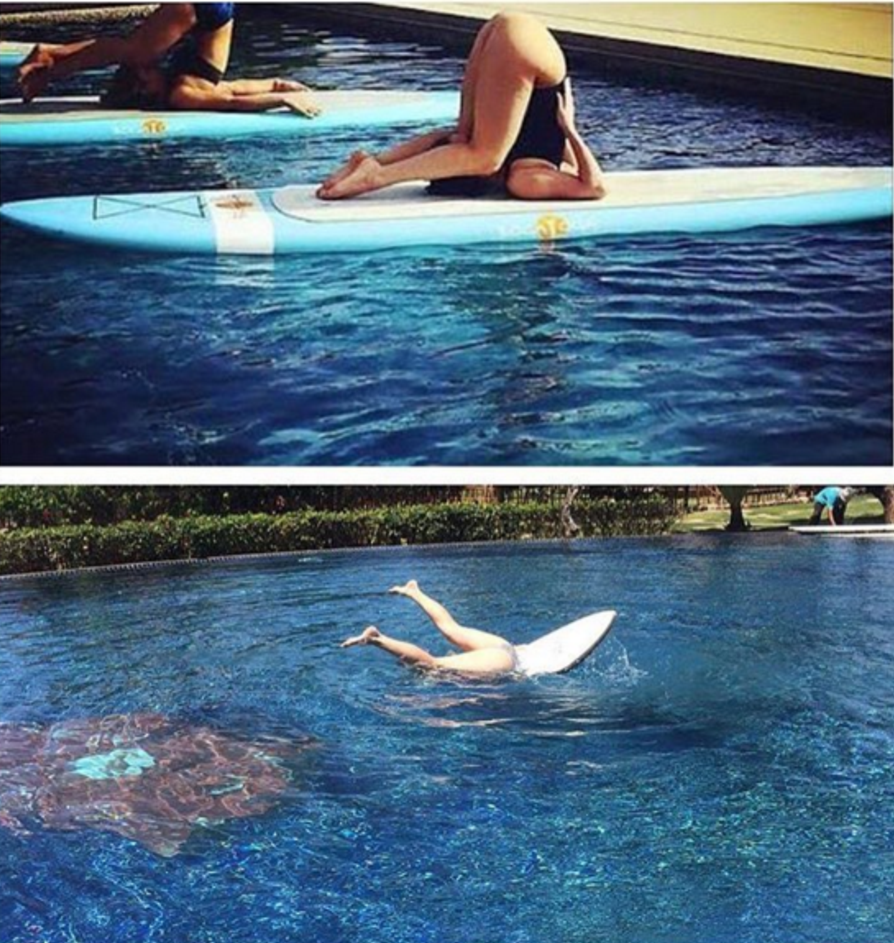 lady gaga paddle yoga